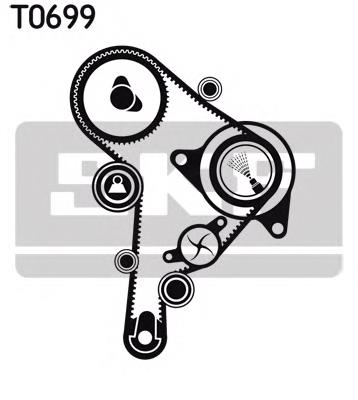 VKMC01251 SKF Correia do mecanismo de distribuição de gás, kit