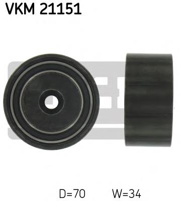 VKM21151 SKF Rolo parasita da correia do mecanismo de distribuição de gás