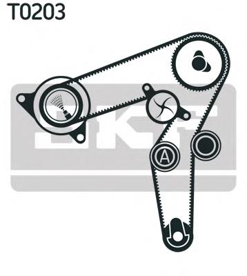 VKMC06127 SKF Correia do mecanismo de distribuição de gás, kit