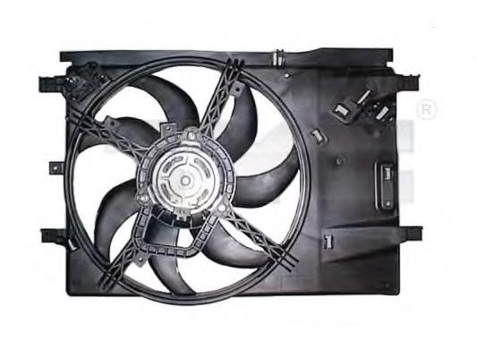 Difusor do radiador de esfriamento, montado com motor e roda de aletas E5480 Opel
