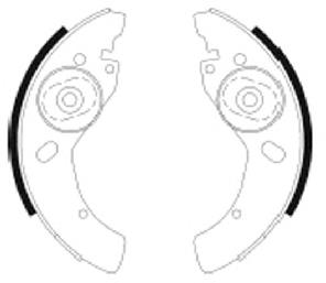 Compre GF008AF Japan Parts Sapatas do freio traseiras de tambor