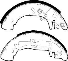 Compre 1570207 Ford Sapatas do freio traseiras de tambor