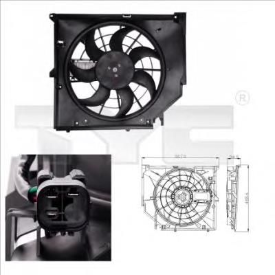 64546988915 BMW Ventilador (roda de aletas) do radiador de esfriamento