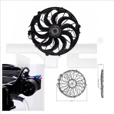 8030003 TYC Ventilador (roda de aletas) do radiador de aparelho de ar condicionado