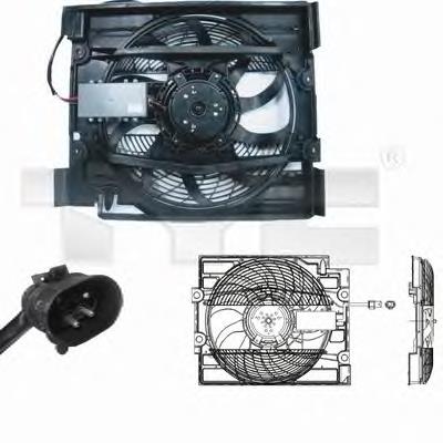 Difusor do radiador de aparelho de ar condicionado, montado com roda de aletas e o motor BMW 64506908030