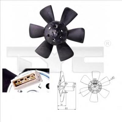 8370008 TYC Ventilador elétrico de esfriamento montado (motor + roda de aletas)