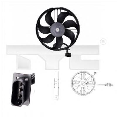 Ventilador elétrico de esfriamento montado (motor + roda de aletas) VAG 6N0959453P