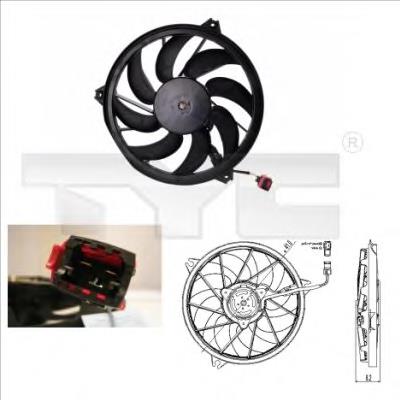 Ventilador elétrico de esfriamento montado (motor + roda de aletas) Mahle Original CFF290000P