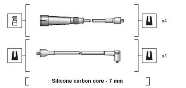 938 NGK Fios de alta voltagem, kit