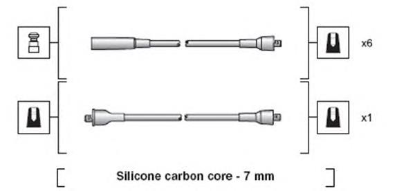 Fios de alta voltagem, kit FAE 83420