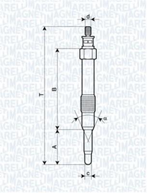 Vela de incandescência PX95 Magneti Marelli