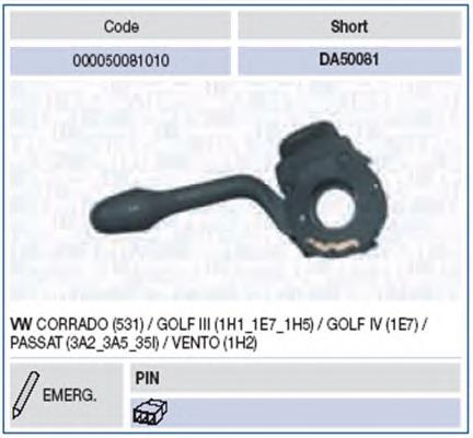 000050081010 Magneti Marelli Comutador esquerdo instalado na coluna da direção