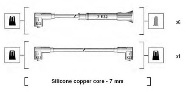 Fios de alta voltagem, kit Bremi 784A100