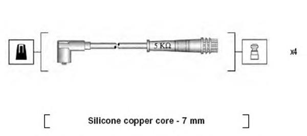 643 NGK Fios de alta voltagem, kit