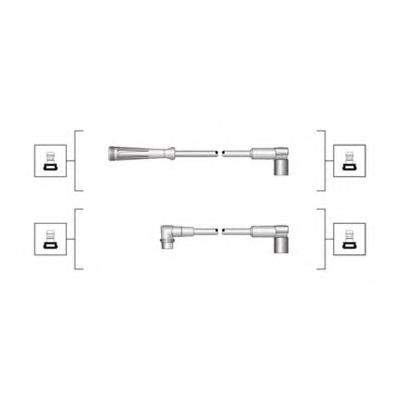 Fios de alta voltagem, kit 7700742835 Renault (RVI)