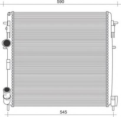 Radiador de esfriamento de motor 8200072713 Renault (RVI)