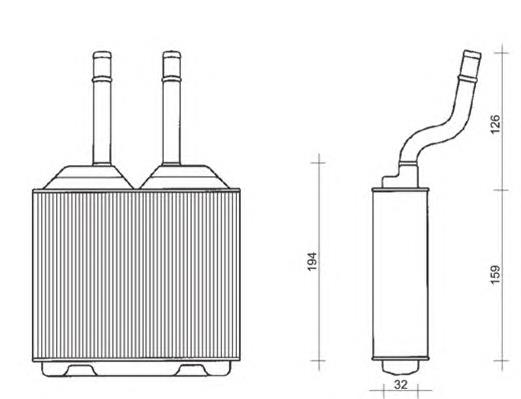 Radiador de forno (de aquecedor) 350218415000 Magneti Marelli
