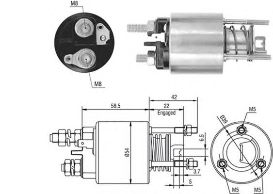 9945030 Fiat/Alfa/Lancia Relê retrator do motor de arranco