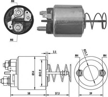 182462 VALEO Relê retrator do motor de arranco