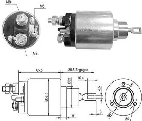 Relê retrator do motor de arranco 2339303448 Bosch