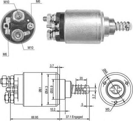 A0011528010 Mercedes Relê retrator do motor de arranco