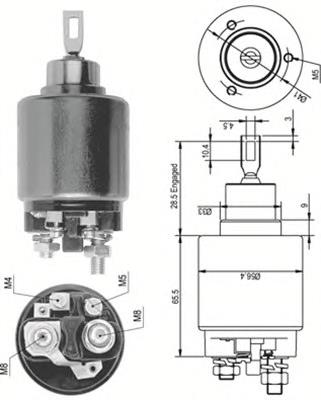 Relê retrator do motor de arranco A0011521110 Mercedes