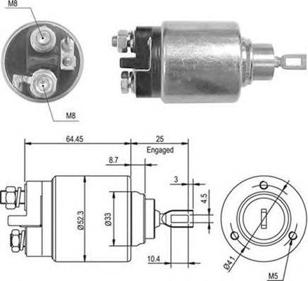 Relê retrator do motor de arranco Bosch 2339304068