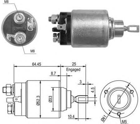 34602 Asam Relê retrator do motor de arranco