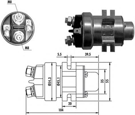 Relê retrator do motor de arranco SS9005P As-pl