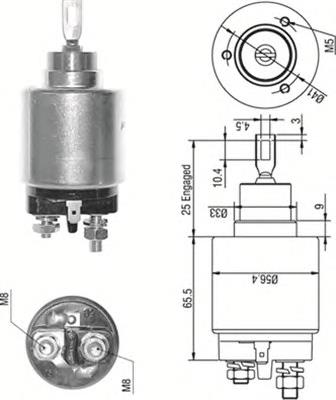 Relê retrator do motor de arranco 0331303062 Bosch