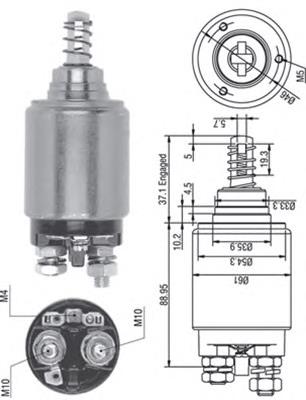 Relê retrator do motor de arranco John Deere AL55046