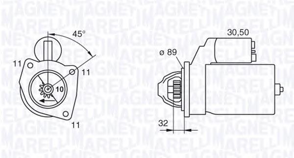 2873A102 Perkins Motor de arranco