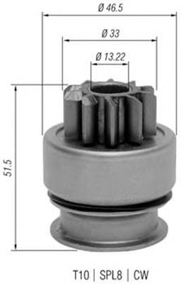 WL0218X25 Mazda Roda-livre do motor de arranco