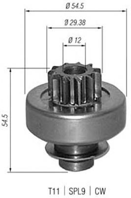 Roda-livre do motor de arranco 71351389 Profit