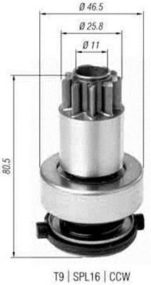 Roda-livre do motor de arranco Bosch 1006209657