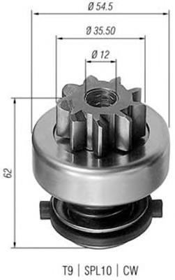 Roda-livre do motor de arranco ERA ZN0875