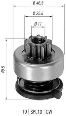 Roda-livre do motor de arranco Fiat/Alfa/Lancia 9947831