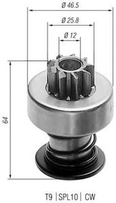Roda-livre do motor de arranco Bosch 1006209416