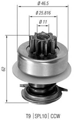 Roda-livre do motor de arranco Bosch 1006209431