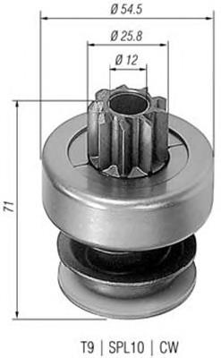 Roda-livre do motor de arranco Volvo 1257680