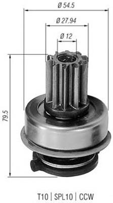 Roda-livre do motor de arranco ZEN 10109000