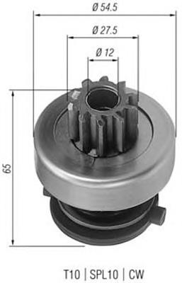 Roda-livre do motor de arranco Mercedes A0001519513