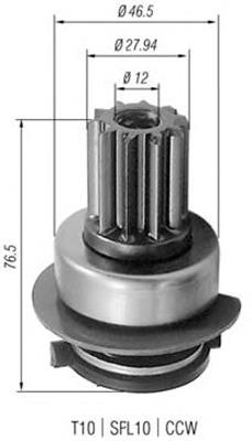 Roda-livre do motor de arranco VAG 02A911335C