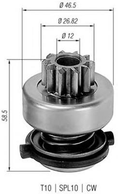Roda-livre do motor de arranco 10105200 ZEN