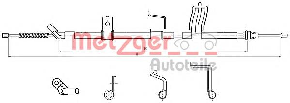 Compre BC178R Japan Parts Cabo do freio de estacionamento traseiro direito