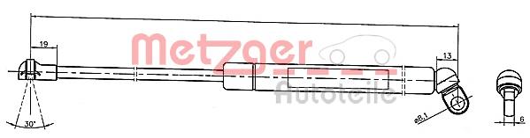 GSR619000 Open Parts Amortecedor de tampa de porta-malas (de 3ª/5ª porta traseira)
