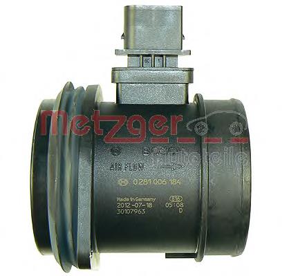 0890216 Metzger Sensor de fluxo (consumo) de ar, medidor de consumo M.A.F. - (Mass Airflow)