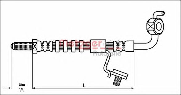 Mangueira de freio Peugeot/Citroen 1623258180 preço, a partir de 15,98 USD