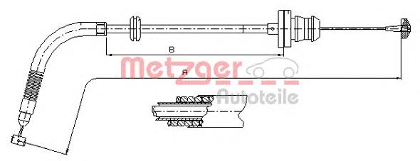 41325 Metzger Cabo/pedal de gás (de acelerador)