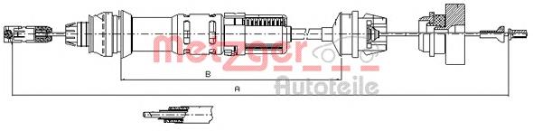 E074305 Peugeot/Citroen Cabo de embraiagem